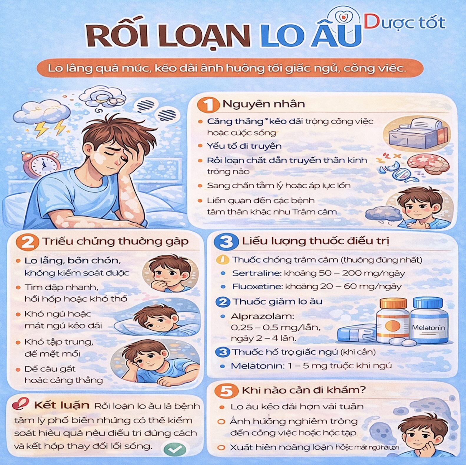 Tình trạng rối loạn lo âu và cách điều trị
